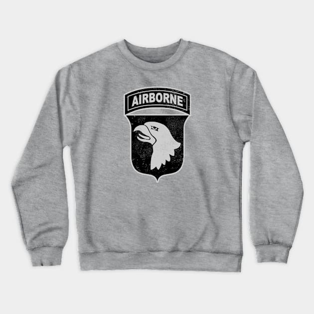 101st Airborne Division Patch (Distressed) Crewneck Sweatshirt by TCP